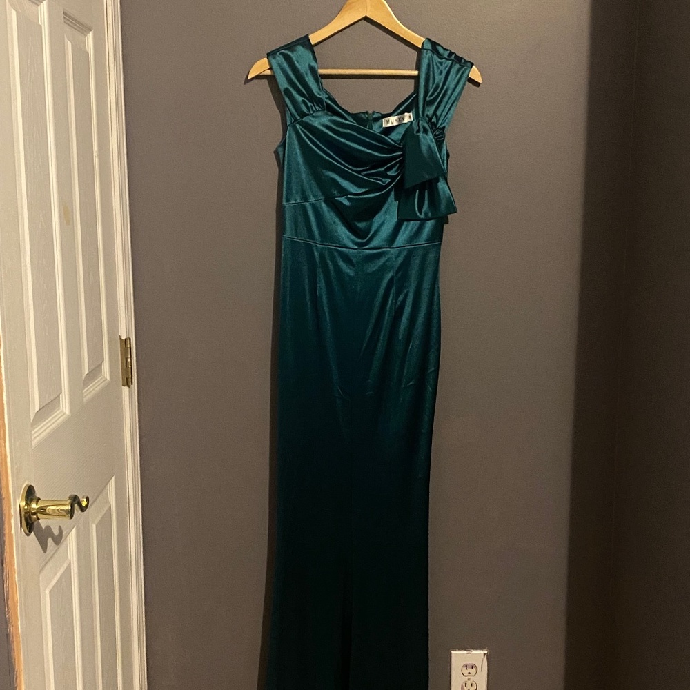 Green formal gown